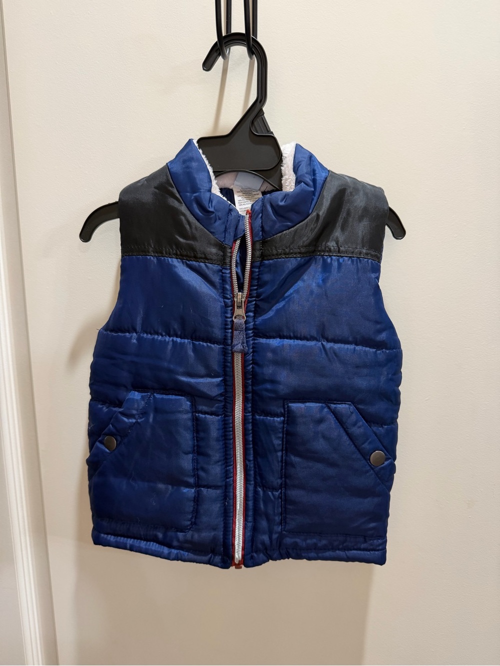 Little Lads Blue Puffer Vest- 2T